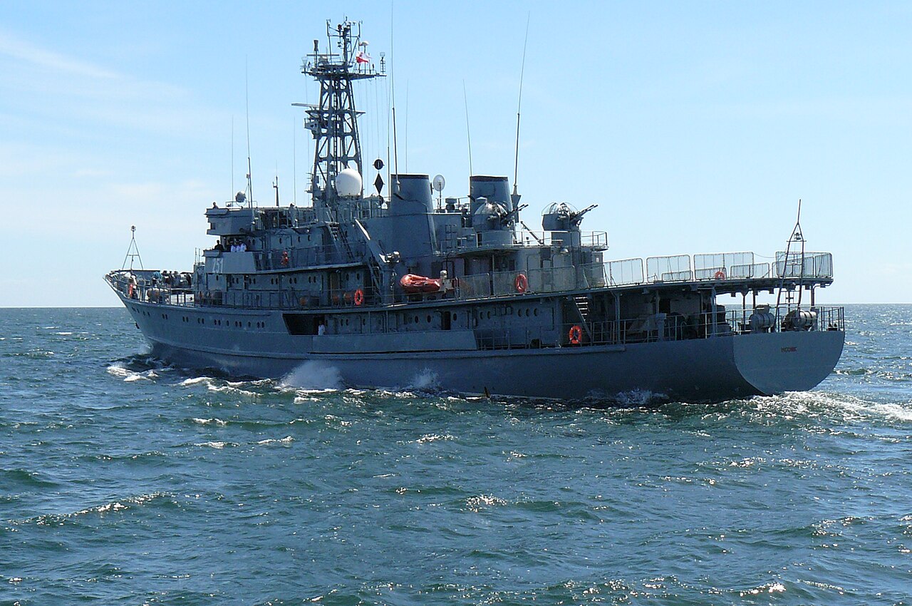 ORP Wodnik na otwartym morzu